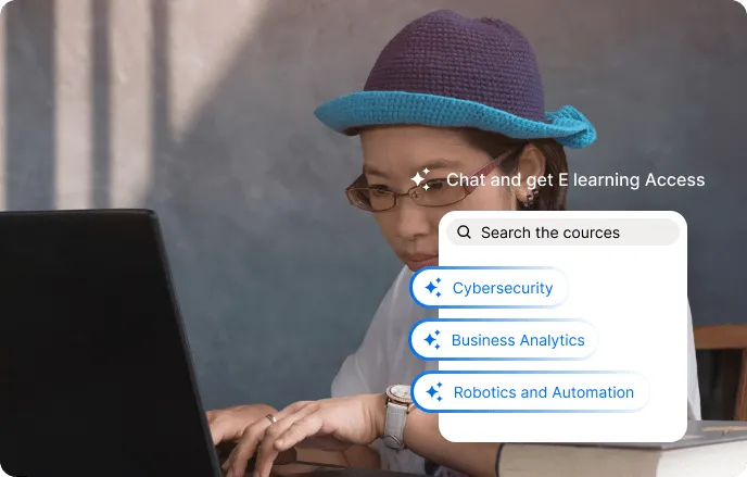 User exploring different courses online.